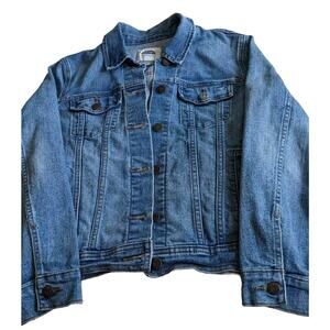 Old Navy Women’s Denim Jean Button Up Jacket Blue Size Medium Photos Measurement